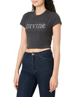 ONLY Women's ONLERIN S/SSHORT Rhinestone TOP Box JRS T-Shirt, Phantom/Detail:Rhinestone Divine, M (4er Pack) von ONLY