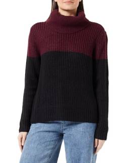 ONLY Women's ONLMANTANNA L/S Rollneck Pullover EX KNT Rollkragenpullover, Port Royale/Stripes:Black, XS von ONLY