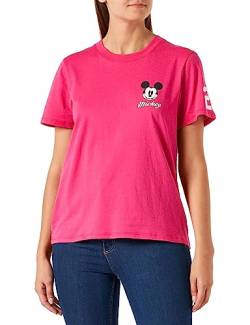 ONLY Women's ONLMICKEY S/S Sport TOP Box JRS T-Shirt, Pink Flambé/Print:Awesome, M (4er Pack) von ONLY