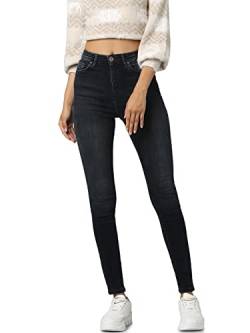 ONLY Women's ONLPOSH EX HW SK Long ANK DNM REA04 NOOS Jeans, Washed Black, 25/32 von ONLY