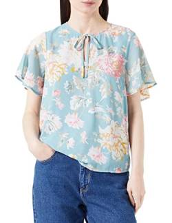 ONLY Women's ONLSTAR Life FIA S/S TIE TOP PTM T-Shirt, Ether/AOP:Star Garden Flower, S von ONLY