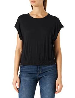 ONLY Womens Onlmay S/S Plain Cropped JRS 2Pk Top, Black, L von ONLY