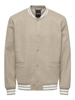 ONLY & SONS Bomberjacke ONSDENVER BOMBER OTW VD (M, chinchilla) von ONLY