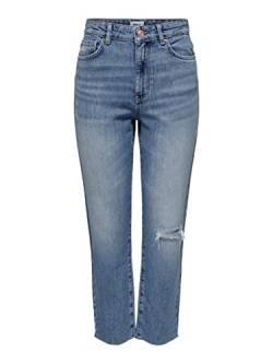 Only Damen High Waist Jeans Hose ONLEmily Life 15248661 light medium blue denim 25/30 von ONLY