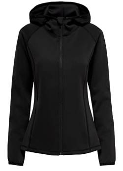 Only Play Damen Sport-Sweatjacke ONPCara Trainingsjacke mit Kapuze 15196488 black S von ONLY