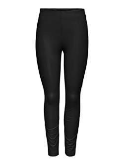 Only Women's ONLHANNA Faux Leather HW Legging CC OTW Pants, Black, L von ONLY