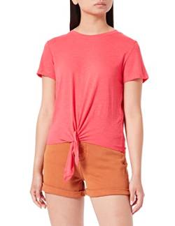 Only Women's Onlnew ISA S/S Knot TOP JRS T-Shirts & Tops, Geranium, S von ONLY