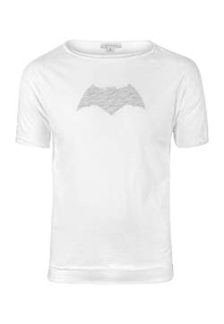 Batman Logo Herren T-Shirt Erwachsenen Männer Kurzarm-Shirt Weiß (M) von ONOMATO!