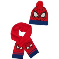 ONOMATO! Bommelmütze Spider-Man Jungen Kinder Winter-Set Mütze & Schal (SET) von ONOMATO!