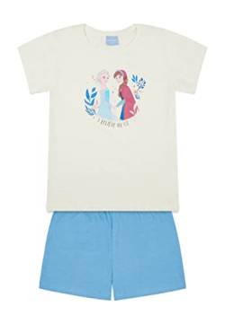 ONOMATO! Frozen - Die Eiskönigin Anna und ELSA Sommer Schlafanzug Shorty Pyjama-Set kurz, Größe Kids:110-116 von ONOMATO!