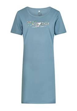 ONOMATO! Peanuts Snoopy Damen Sommer Nachthemd-Kleid Schlafshirt Nachtwäsche (S), Blau von ONOMATO!