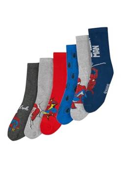 ONOMATO! Spider-Man Jungen Kinder Socken 6 Paar, Größe:31/34 von ONOMATO!