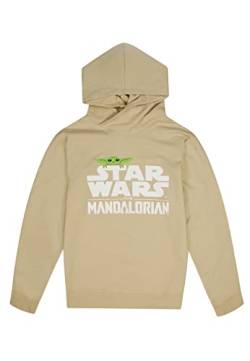 ONOMATO! Star Wars The Mandalorian Grogu Kapuzen-Pullover Hoodie Sweater Beige, Größe Kids:158-164 von ONOMATO!