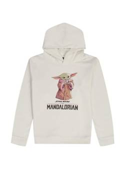 ONOMATO! Star Wars The Mandalorian Grogu Kapuzen-Pullover Hoodie Sweater Creme, Größe Kids:170-176 von ONOMATO!