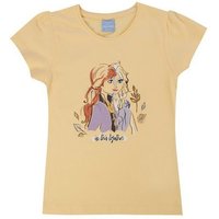 ONOMATO! T-Shirt Eiskönigin Anna & Elsa Kinder Mädchen T-Shirt Oberteil Top Shirt pastellgelb von ONOMATO!