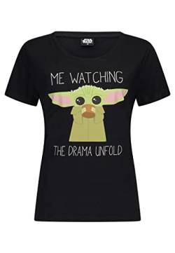 Star Wars The Child Yoda T-Shirt Damen Oberteil Kurzarm (as3, Alpha, s, Regular, Regular) von ONOMATO!