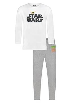 Star Wars Yoda Herren Schlafanzug Lang Pyjama-Set Langarm-Shirt mit Schlafhose (as3, Alpha, l, Regular, Regular) von ONOMATO!