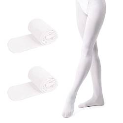 ONTYZZ Ballett Strumpfhose Mädchen und Frauen Footed Strecken Strumpfhose zum Tanzen 90 DEN Kinder Strumpfhose Ultra-Stretch Mikrofaser 2 Paar/L von ONTYZZ