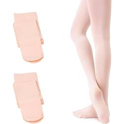 ONTYZZ Ballett Strumpfhose Mädchen und Frauen Footed Strecken Strumpfhose zum Tanzen 90 DEN Kinder Strumpfhose Ultra-Stretch Mikrofaser 2 Paar/XL von ONTYZZ