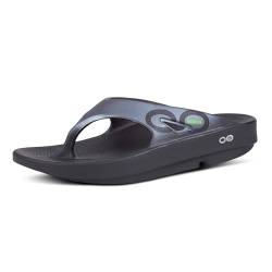 OOFOS Ooriginal Sport Sandale - Leichter Erholungsschuh - Schwarz/Graphit - EU39 von OOFOS