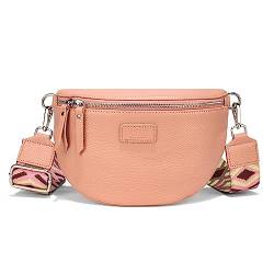 OOG Damen Kleine Umhängetasche Schultertasche Handy Umhängetasche Leder Klein Tasche Umhängetasche Cross-Body Geldbörse Brieftasche in Coral von OOG