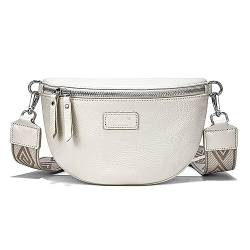 OOG handytasche zum umhängen leder Made in Italy Damen Kleine Umhängetasche Schultertasche Handy echtes Leder Cross-Body Geldbörse Brieftasche in Weiss von OOG