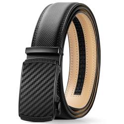 Herren Gürtel Ratsche Automatik Belt - Automatikschließe Business Anzug Güertel Länge 125 cm Breit 3,8 cm mit Verstellbarer Unisex Arbeitsgürtel Universal Outdoor Güertel für Jeans Ledergürtel Schwarz von OOPOR