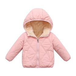 OPAKY Baby Mädchen Steppjacke, Baby-Mädchen-Wintermäntel, Kleinkind-Oberbekleidung, Schneejacken, warme Kleidung für Kleinkinder (Red-b, 3-4 Years) von OPAKY