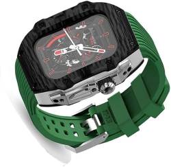 OPKDE Uhrenarmband aus Fluorkautschuk für Ultra 8 Serie 49 mm + Kohlefaser-Gehäuse, Kohlefaser-Modifikationsset, für Apple Watch 8, 7, 6, 5, 4, SE, 45 mm, 44 mm, 49 mm, Achat von OPKDE