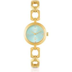 Woman watch only time golden Ops Object Love Chain OPSPW-885 steel with crystals von OPSOBJECTS