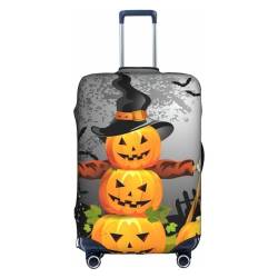 OPSREY Hawaiianische Slogans bedruckte Kofferhülle Reisegepäckhüllen Elastische Gepäckhüllen, Halloween Kürbis, M von OPSREY
