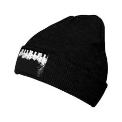 OPSREY Klavier Gedruckt Warme Fleece Mütze Neutral Strickmütze Winter Wollmütze Beanie, Schwarz , 5-8 von OPSREY