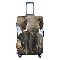 OPSREY Kofferhülle, Motiv: afrikanische Wildtiere, Elefant, bedruckt, Reisegepäckhülle, elastische Gepäckhüllen, Afrikanische Wildtiere Elefant, XL von OPSREY