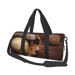 OPSREY Reisetasche mit Haifischdruck, große Kapazität, rund, Handtasche, Sporttasche, baseball, Einheitsgröße von OPSREY