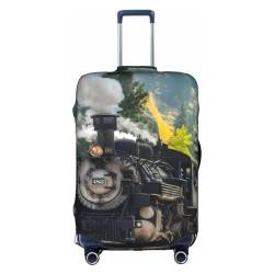 OPSREY Sunset Hawaiian Palm Tree Printed Suitcase Cover Travel Luggage Sleeves Elastic Luggage Sleeves, Dampfzug, S von OPSREY