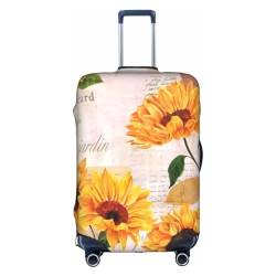 OPSREY Sunset Hawaiian Palm Tree Printed Suitcase Cover Travel Luggage Sleeves Elastic Luggage Sleeves, sonnenblume, L von OPSREY