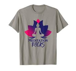 Meditation Rocks | Lustiges Zen Yoga Achtsamkeit Peace Hippie T-Shirt von OPUS