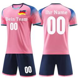 OPUTWDF Trikots Benutzerdefiniert Jeder Name Nummer Team Logo - T-Shirt&Shorts Fussball Set Kinder Männer Jungen Personalisierte Fußballtrikots von OPUTWDF