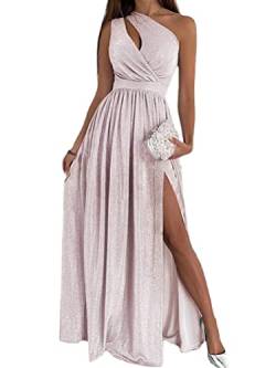 ORANDESIGNE Damen Abendkleid Elegant Sommer Samtkleid Sexy Festlich Kleider Partykleid Lang Maxikleid Schulterfrei Ballkleid Hochzeitskleid Ärmellos Brautjungfernkleid Cocktail A Rosa L von ORANDESIGNE