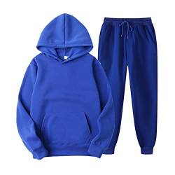 ORANDESIGNE Herren Jogginganzug Trainingsanzug Sportanzug 2 Piece Hoodie Sporthose Kapuzenpullover Jogginghose Sweat Suits Set A-blau S von ORANDESIGNE