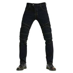 ORANDESIGNE Motorradhose Herren mit Protektoren Motorradhosen Motorrad Jeans Stretch Männer Motorradjeans für Herren D Schwarz M von ORANDESIGNE