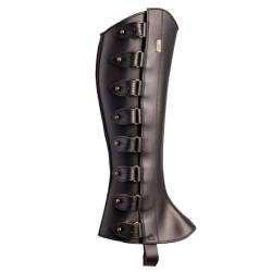 ORANDESIGNE Pirate Stiefelstulpen Herren Mittelalterliche Beinwickel Kunstleder Mittelalter Stiefel Gamaschen Wildlederimitat Steampunk Stiefelüberzug Kostümzubehör B Schwarz Einheitsgröße von ORANDESIGNE