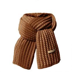 ORANDESIGNE Schal Damen Winter Flauschig Weicher Strickschal Winter Warm Einfarbig Grobstrick Schal Oversize Winterschal Elegante Quadratischer Frauen Deckenschal Scarf A Braun M von ORANDESIGNE