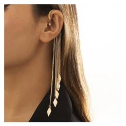 ORANUX Langer Clip-Ohrring for Frauen, Damen, kein Piercing, gefälschte Knorpel-Ohrknochen-Clips Ohrringe (Color : 1PC) von ORANUX