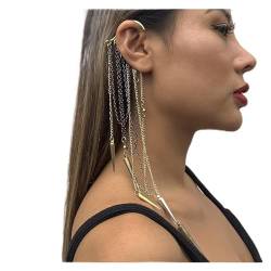 ORANUX Langer Clip-Ohrring for Frauen, Damen, kein Piercing, gefälschte Knorpel-Ohrknochen-Clips Ohrringe (Color : Color 9) von ORANUX