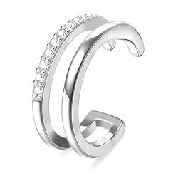 ORAZIO 925 Sterling Silber Ohr Manschette Ohrringe CZ Non-Piercing Fake Helix Knorpel Manschette Ohrringe Conch Manschetten Ohrringe für Frauen von ORAZIO