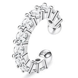 ORAZIO 925 Sterling Silber Ohr Manschette Ohrringe CZ Non-Piercing Fake Helix Knorpel Manschette Ohrringe Conch Manschetten Ohrringe für Frauen von ORAZIO