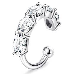 ORAZIO 925 Sterling Silber Ohr Manschette Ohrringe CZ Non-Piercing Fake Helix Knorpel Manschette Ohrringe Conch Manschetten Ohrringe für Frauen von ORAZIO