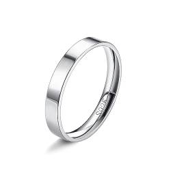 ORAZIO S925 Sterling Silber Ringe für Frauen Männer minimalistisch Daumen Stacking zierlich Aussage Ring hoch poliert Ewigkeit Hochzeit Band Ringe Komfort Fit Größe 5 bis 10 14 von ORAZIO