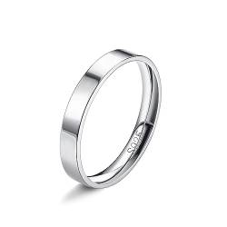 ORAZIO S925 Sterling Silber Ringe für Frauen Männer minimalistisch Daumen Stacking zierlich Aussage Ring hoch poliert Ewigkeit Hochzeit Band Ringe Komfort Fit Größe 5 bis 10 15 von ORAZIO